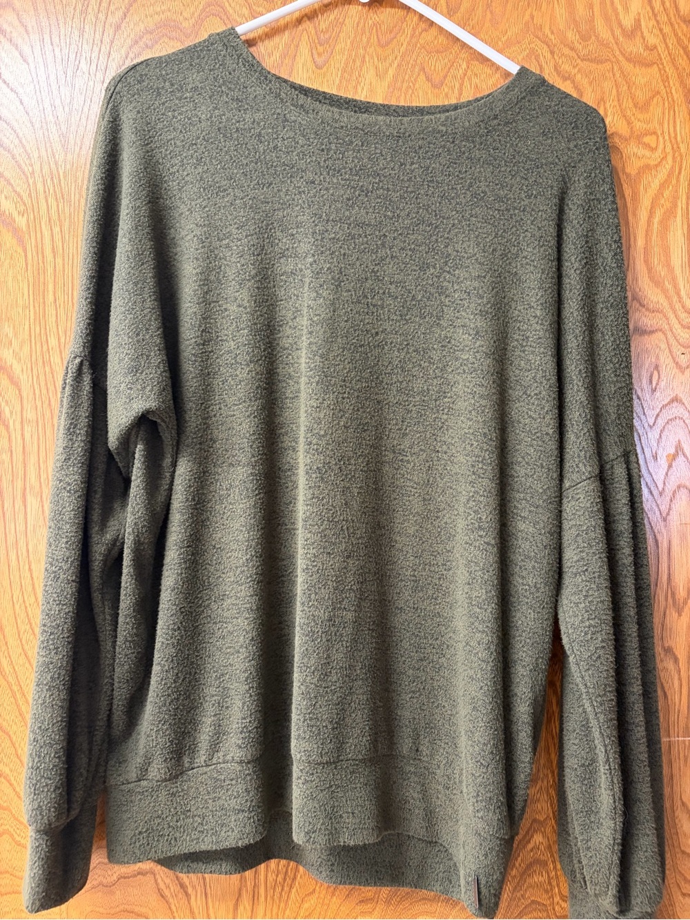 Lucky Brand Olive Green Scoop Neck Knit Pullover